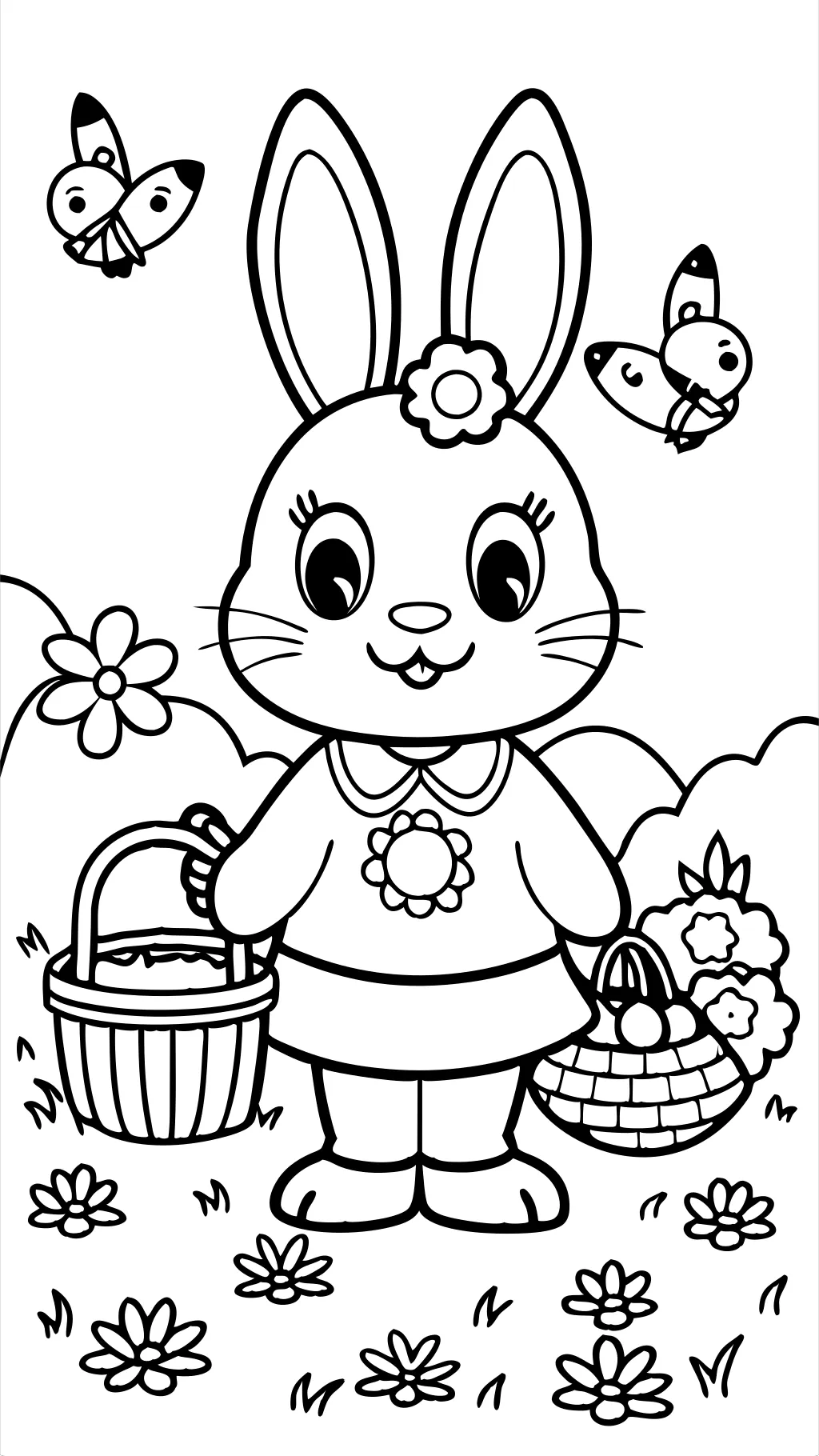 coloring pages with bunnies